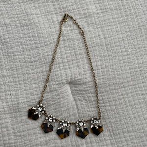 J.crew necklace, tortoise and diamond